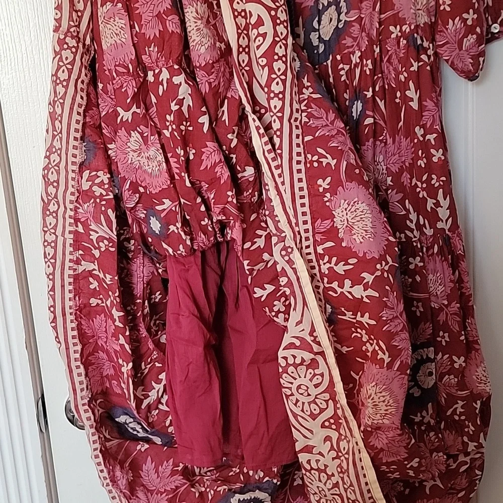NATURAL LIFE Auguste Floral Dress XS X Small Pink Bohemian Hippie - Picture 5 of 9